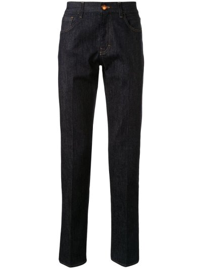 τζιν παντελονι Giorgio Armani Mid Rise Straight Leg ανδρικα μπλε | GR67860