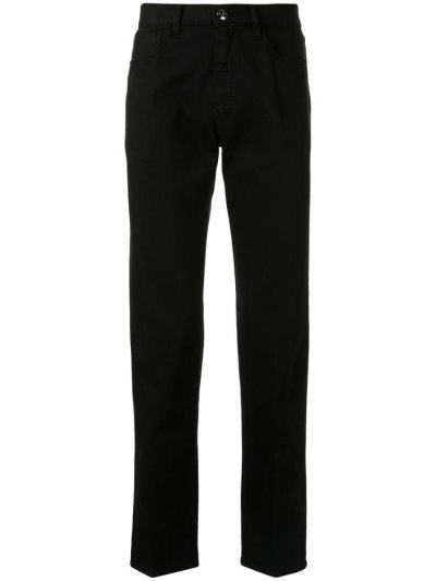 τζιν παντελονι Giorgio Armani Mid Rise Straight Leg ανδρικα μαυρα | GR74200