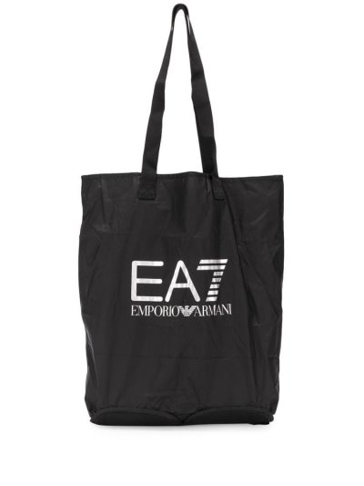 τσάντες αγορών Ea7 Emporio Armani Logo γυναικεια μαυρα | GR06308
