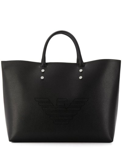 τσάντες αγορών Armani Emporio Embossed Logo γυναικεια μαυρα | GR83957