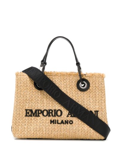 τσάντεσ tote Armani Emporio Frayed Logo γυναικεια καφε | GR96340