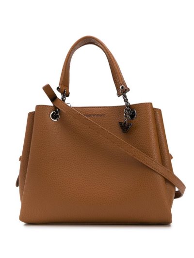 τσάντεσ tote Armani Emporio Logo Charm γυναικεια καφε | GR21156