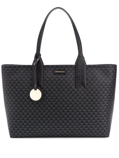 τσάντεσ tote Armani Emporio Logo Print γυναικεια μαυρα | GR61064