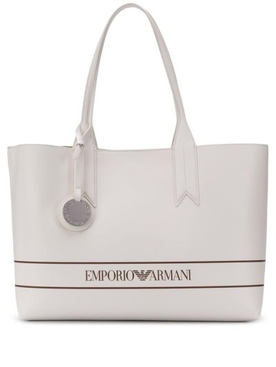 τσάντεσ tote Armani Emporio Logo Print γυναικεια ασπρα | GR75612