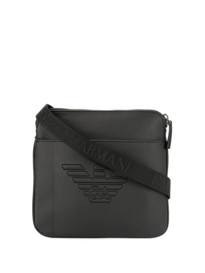 τσάντεσ χιαστί Armani Emporio Engraved Logo ανδρικα μαυρα | GR88836
