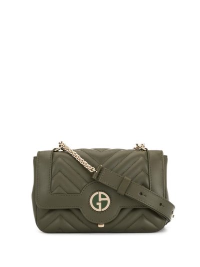 τσάντεσ χιαστί Giorgio Armani Logo Quilted γυναικεια πρασινο | GR51927
