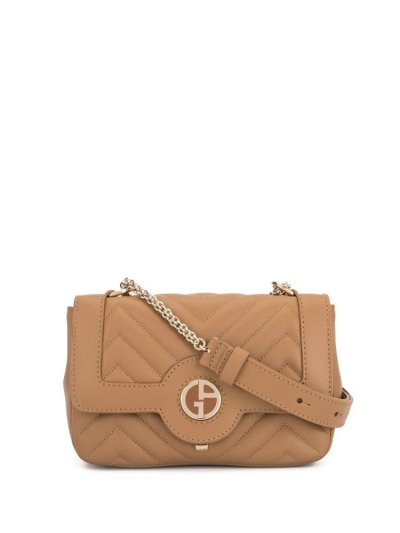 τσάντεσ χιαστί Giorgio Armani Soft Logo γυναικεια καφε | GR45298