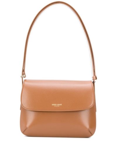 τσάντεσ ώμου Giorgio Armani Logo Stamp γυναικεια καφε | GR67187