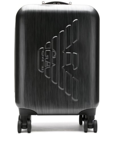 τσαντα Armani Emporio Embossed Logo Trolley ανδρικα μαυρα | GR67631