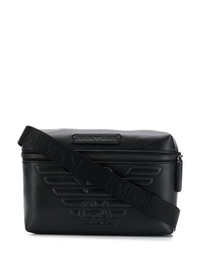 τσαντα Armani Emporio Logo Embossed ανδρικα μαυρα | GR65659