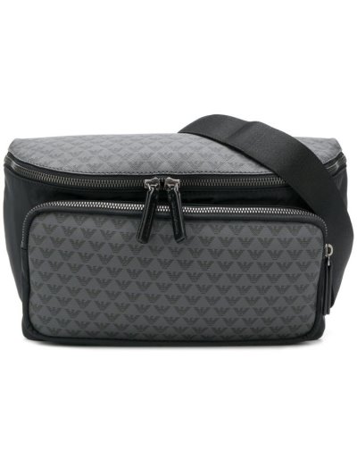 τσαντα Armani Emporio Logo Print Bum Bag ανδρικα γκρι | GR61328