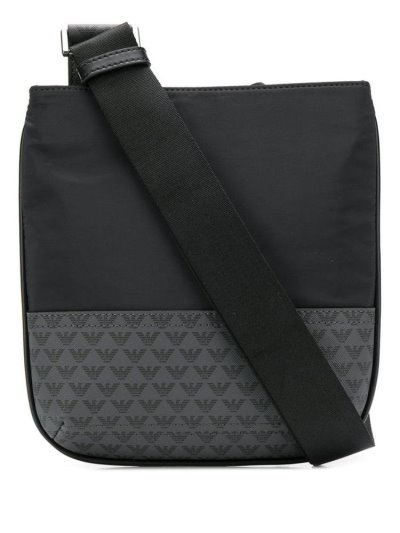 τσαντεσ messenger Armani Emporio Logo Print ανδρικα μαυρα | GR16237