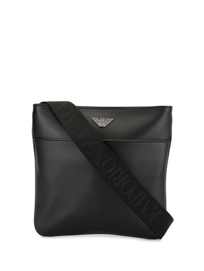 τσαντεσ messenger Armani Emporio Logo Plaque ανδρικα μαυρα | GR17938
