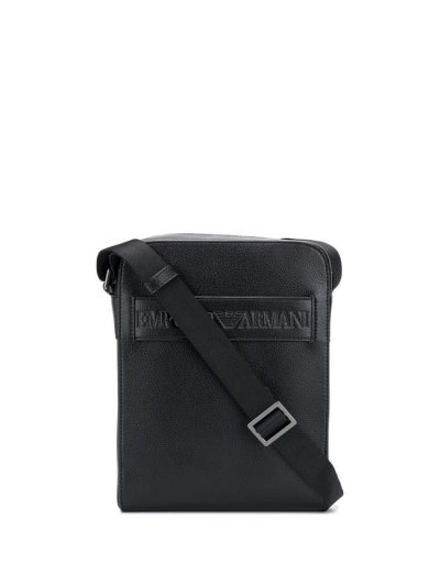τσαντεσ messenger Armani Emporio Logo Embossed ανδρικα μαυρα | GR23750