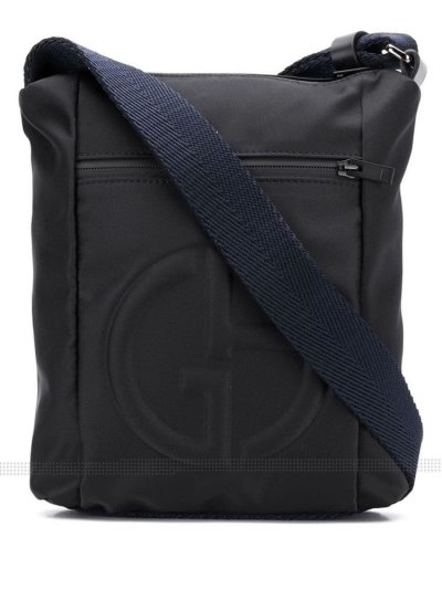 τσαντεσ messenger Giorgio Armani Logo Embossed ανδρικα μαυρα | GR91855
