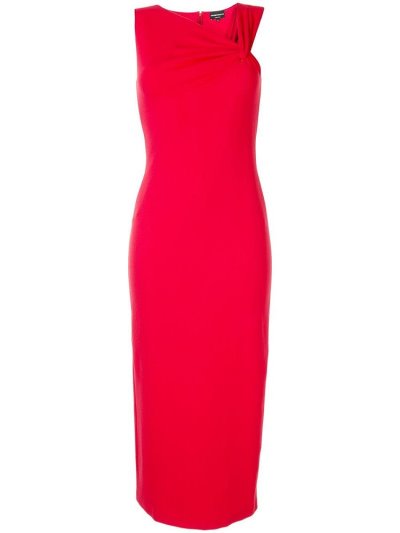 φορεμα Armani Emporio Asymmetric Neck Fitted γυναικεια κοκκινα | GR56968