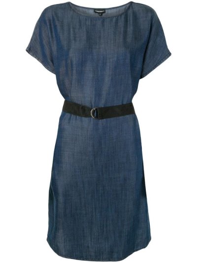φορεμα Armani Emporio Belted Denim γυναικεια μπλε | GR90590