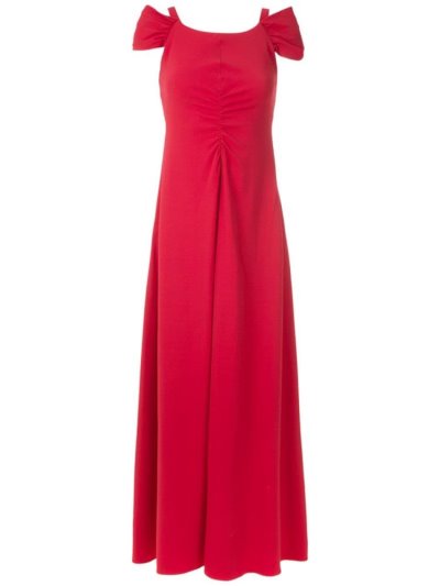 φορεμα Armani Emporio Draped Front Maxi γυναικεια κοκκινα | GR77862
