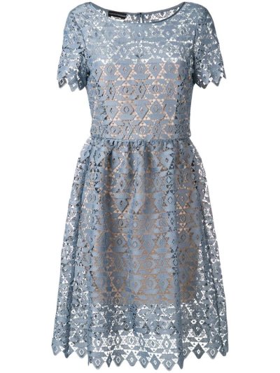 φορεμα Armani Emporio Geometric Macramé γυναικεια μπλε | GR53196