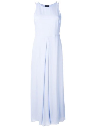 φορεμα Armani Emporio Pleated Detail Long γυναικεια μπλε | GR93136
