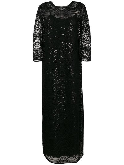 φορεμα Armani Emporio Sequin Embellished Gown γυναικεια μαυρα | GR88080