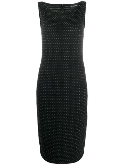 φορεμα Armani Emporio Spotted Shift φορεμα γυναικεια μαυρα | GR64080