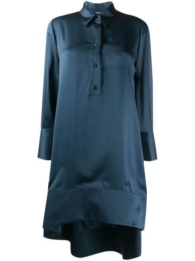 φορεμα Giorgio Armani Button Down Silk Shift φορεμα γυναικεια μπλε | GR63510