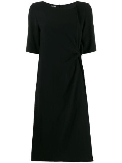 φορεμα Giorgio Armani Draped Detail γυναικεια μαυρα | GR46171