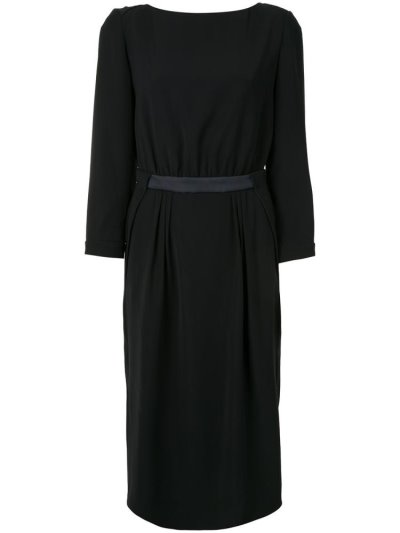 φορεμα Giorgio Armani Fitted Midi γυναικεια μαυρα | GR90868