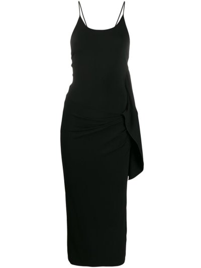 φορεμα Giorgio Armani Ruched Midi γυναικεια μαυρα | GR19835