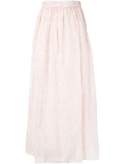 φουστεσ Armani Emporio Motif Maxi γυναικεια ροζ ασπρα | GR59853