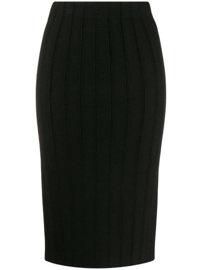 φουστεσ Armani Emporio Ribbed Fitted γυναικεια μαυρα | GR35449