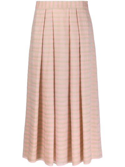 φουστεσ Armani Emporio Stripe Pleated γυναικεια ροζ | GR57987